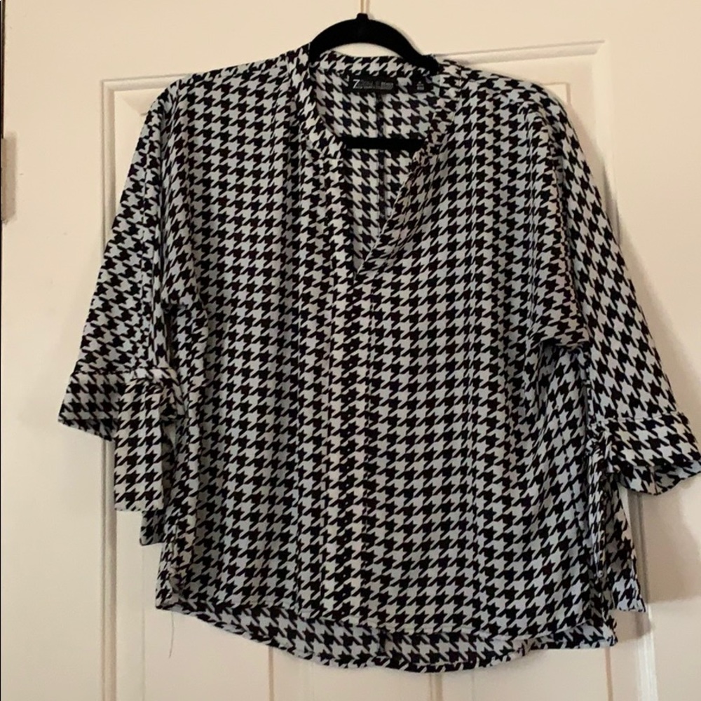7th Avenue New York &Co Houndstooth Blouse